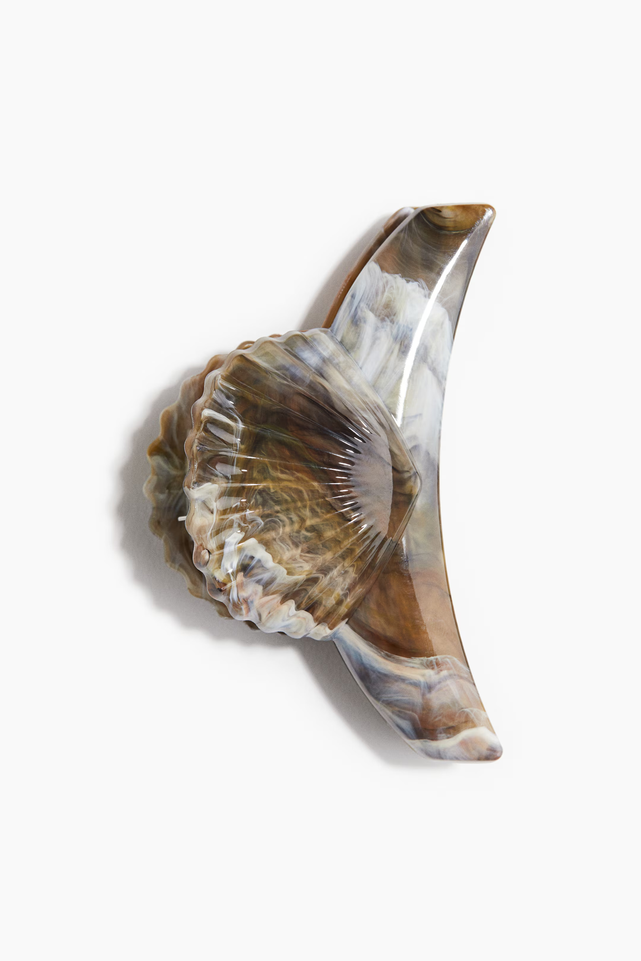 Hair claw - Dark beige/Marbled - Ladies | H&M GB | H&M (UK, MY, IN, SG, PH, TW, HK)