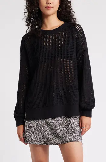 Open Stitch Cotton Sweater | Nordstrom