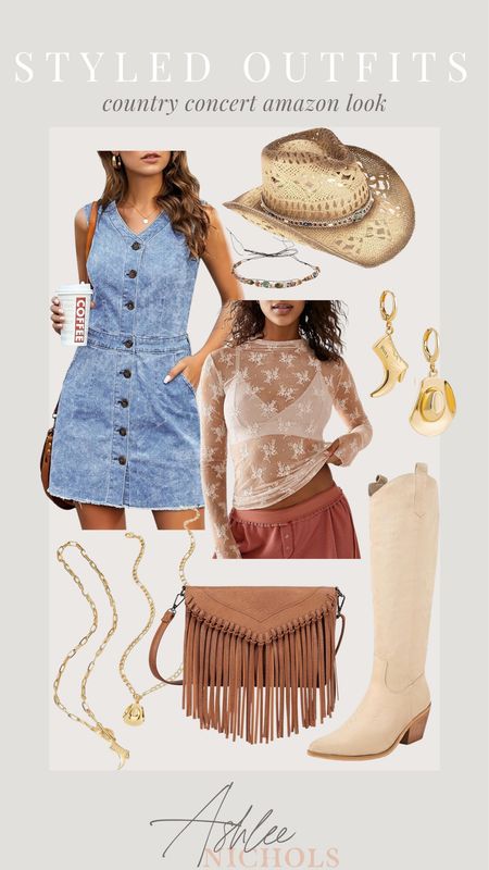 Country concert amazon look!! Loving this outfit for a country concert!

Country concert outfit, styled outfit, amazon outfit, denim dress, mesh top

#LTKSeasonal #LTKfindsunder100 #LTKstyletip