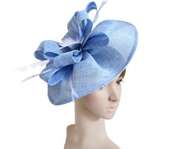 Light Blue Fascinator Hat - Wedding Hat, Kentucky Derby Hat, Race Hat, Bridal Hat, Church Hat, Ea... | Etsy (US)