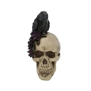 8" Floral Skull with Crow Tabletop Accent by Ashland® | Michaels Stores