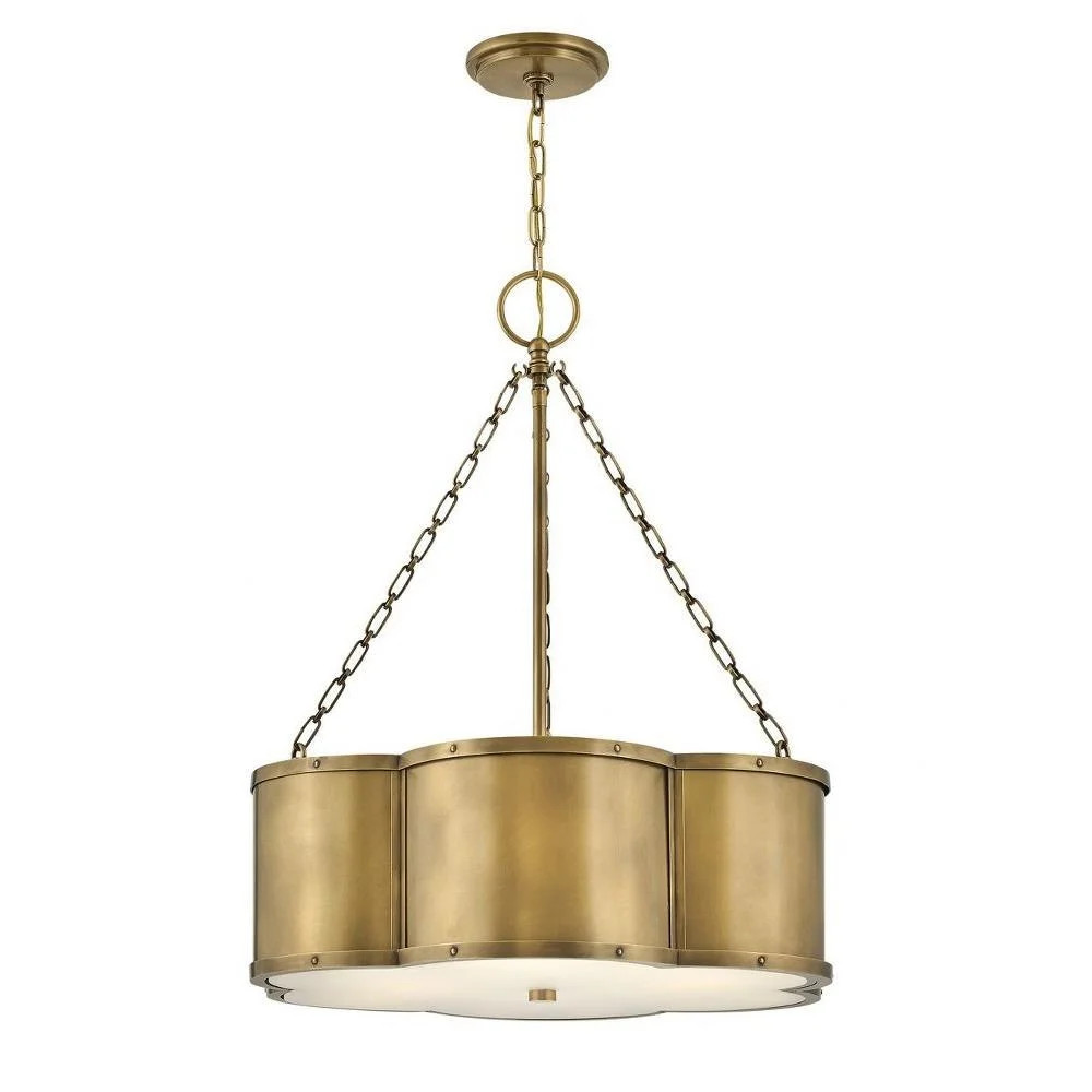 Modern Farmhouse Three Light Chandelier-Heritage Brass Finish Bailey Street Home 81-Bel-4442160 | Walmart (US)