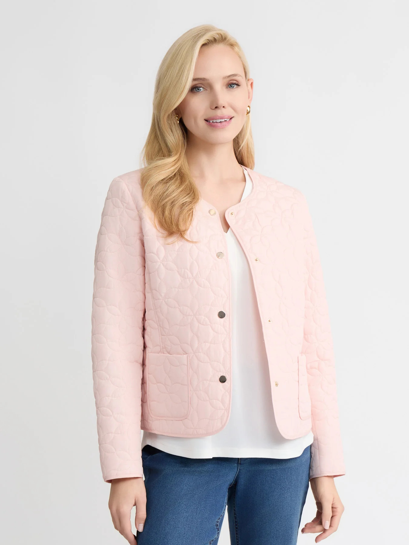 Quilted Flower Jacket | Jones New York
