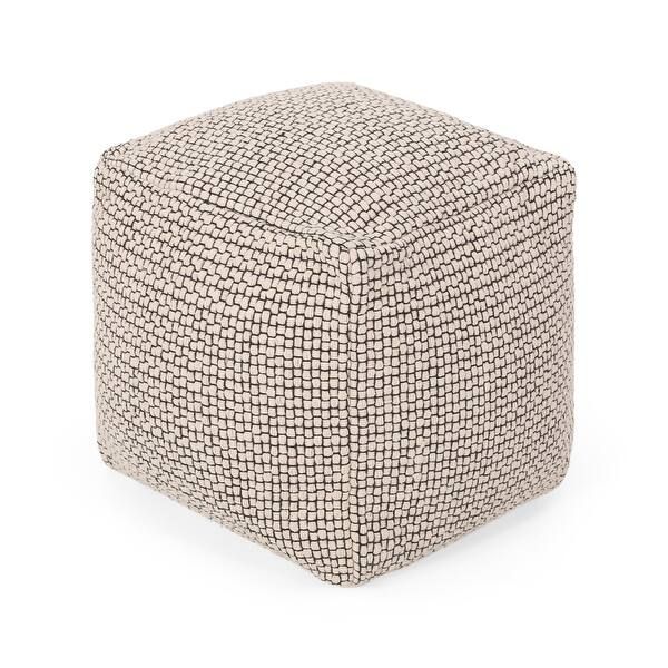 Bancker Boho Fabric Cube Pouf by Christopher Knight Home - - 31111759 | Bed Bath & Beyond