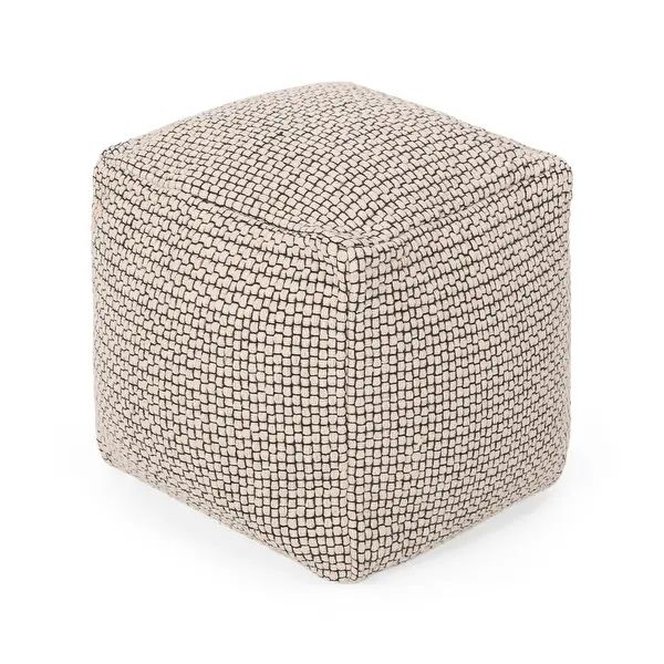 Bancker Boho Fabric Cube Pouf by Christopher Knight Home - - 31111759 | Bed Bath & Beyond