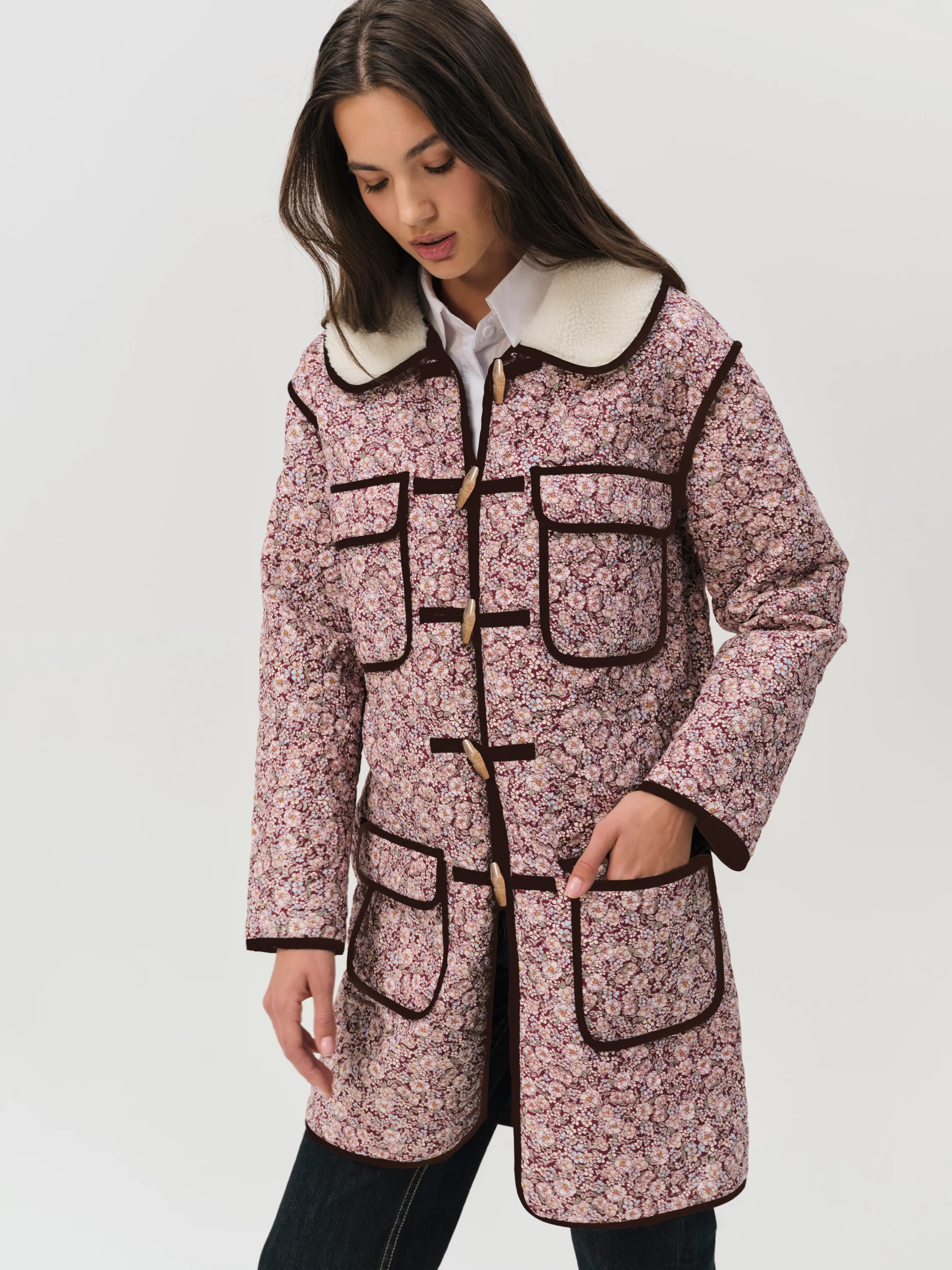 Marlene Floral Chore Coat | For Love & Lemons