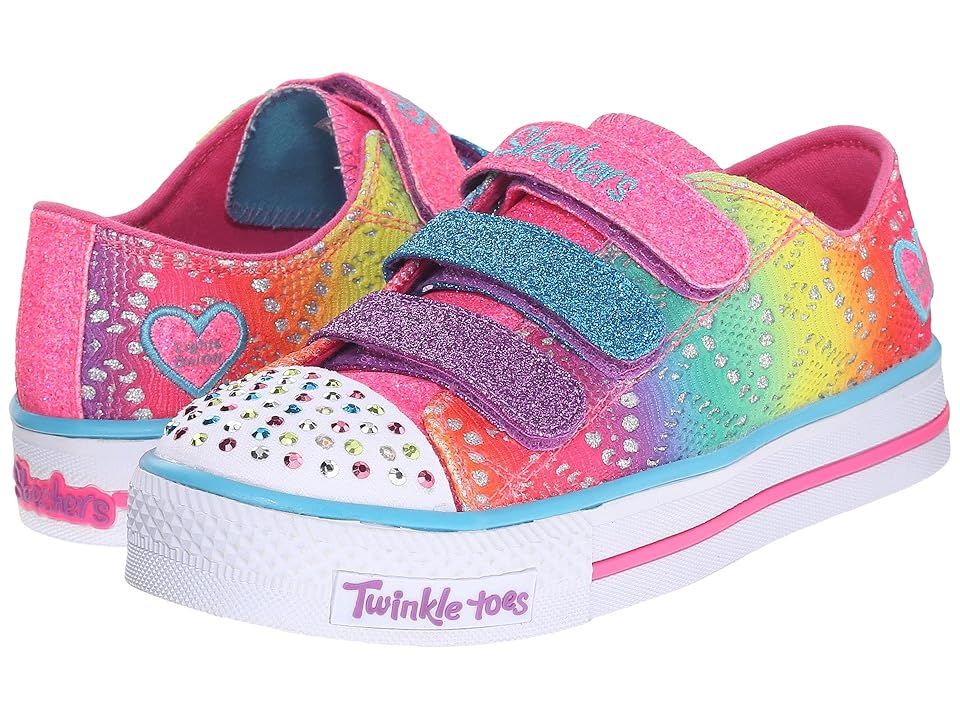 SKECHERS KIDS Twinkle Toes - Shuffles 10612L Lights (Little Kid/Big Kid) (Multi) Girls Shoes | 6pm