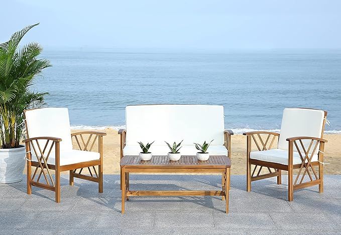 Safavieh 4-Piece Outdoor Collection Fontana Patio Set | Amazon (US)