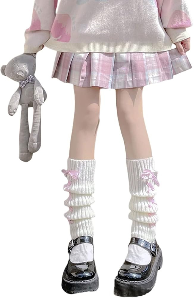 Gloomia Women's Girls Leg Warmer Kawaii Footless Socks Junior High School Students Lolita Footles... | Amazon (US)