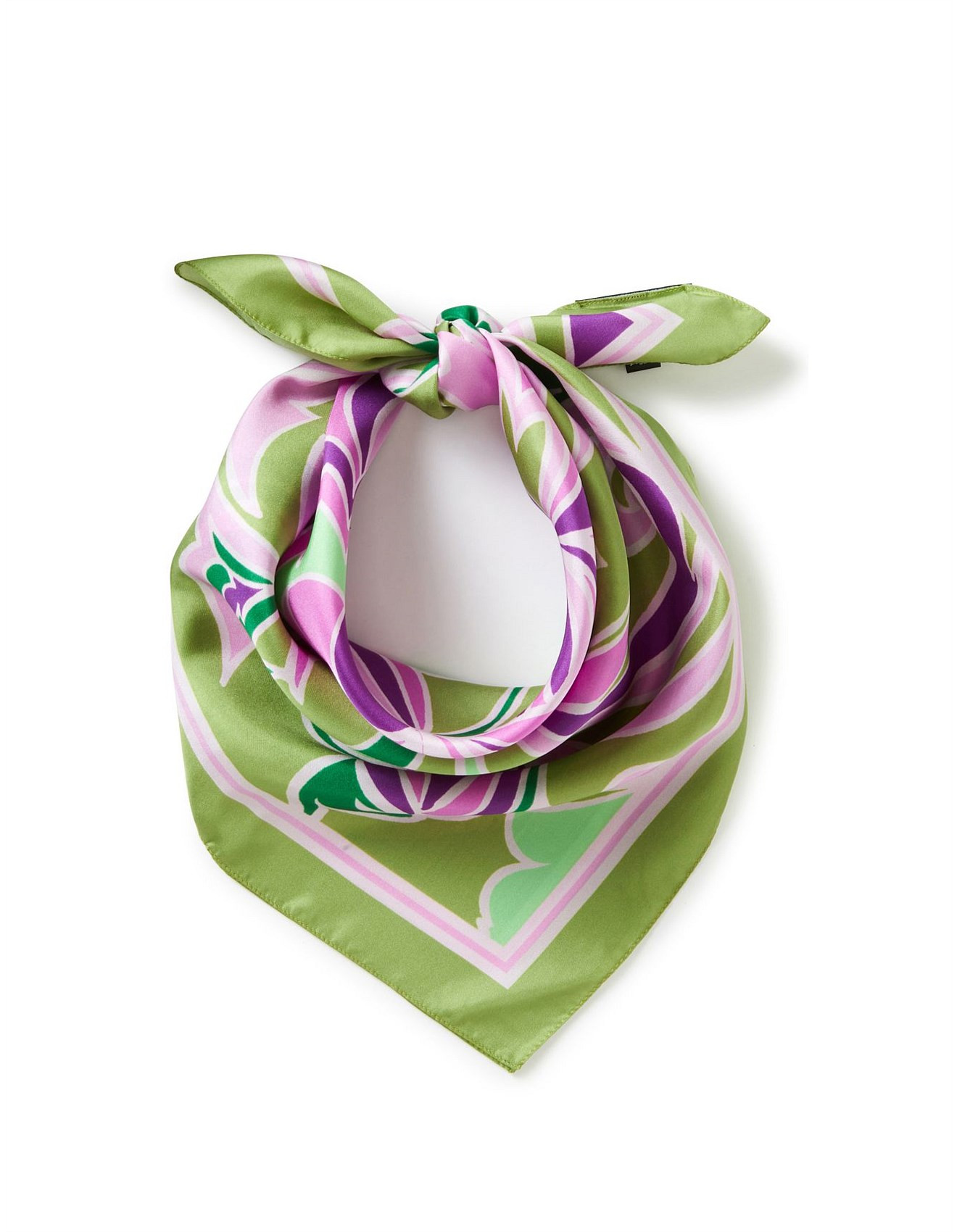 70 X 70 FLOWER SCREEN PRINT SILK SCARF | David Jones (Australia & New Zealand)