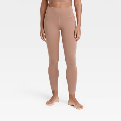 Women's Brushed Sculpt High-Rise Leggings - All in Motion™ Taupe M | Target