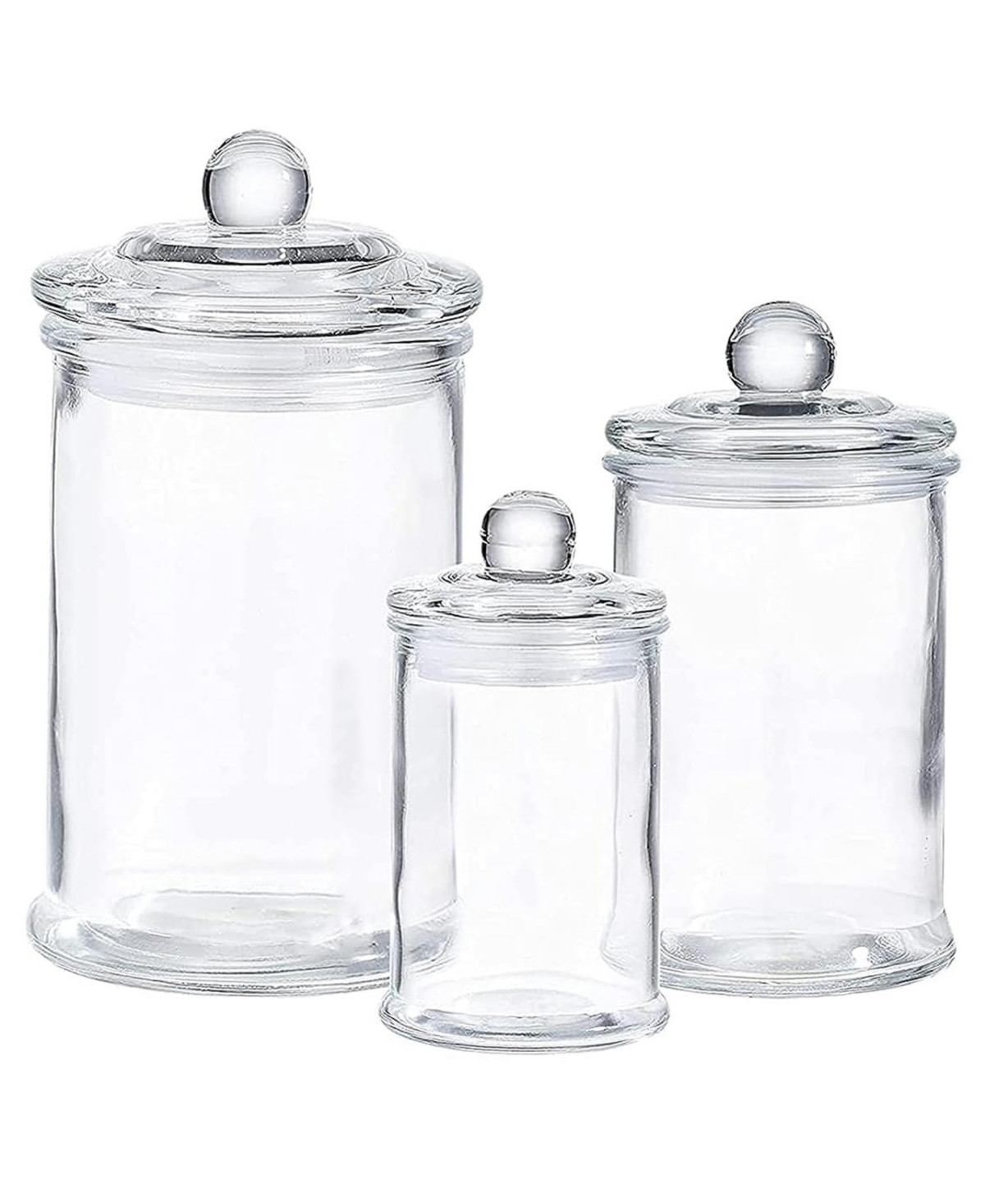 Whole Housewares Glass Apothecary Jars with Lids for Storage and Bathroom Accessories | Macy's