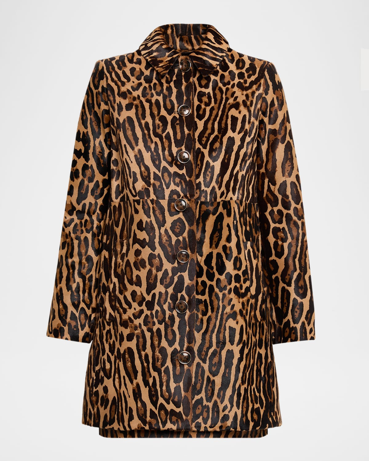 Shelley Calf Hair Dickey Coat | Neiman Marcus