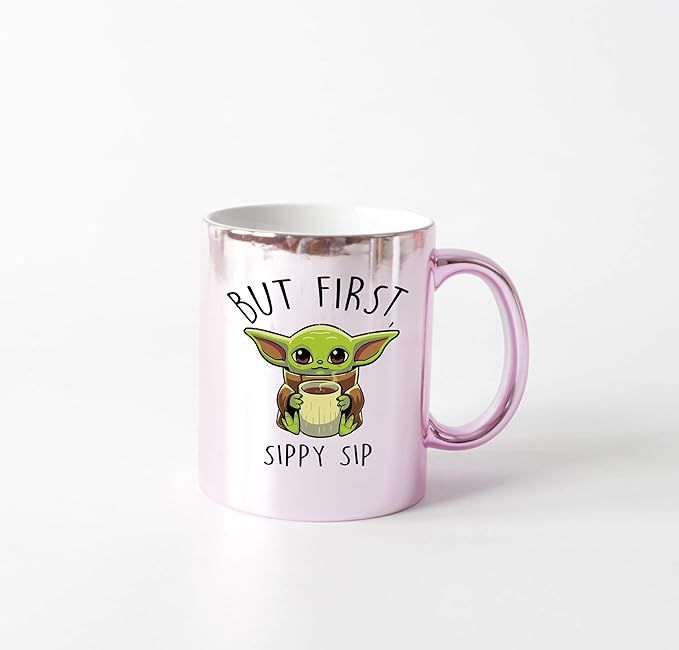 But First Sippy Sip Yoda Mug (Pink) | Amazon (US)