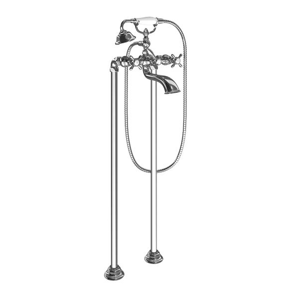 S22105 Weymouth Double Handle Wall Mounted Tub Spout Trim with Diverter and Handshower | Wayfair North America