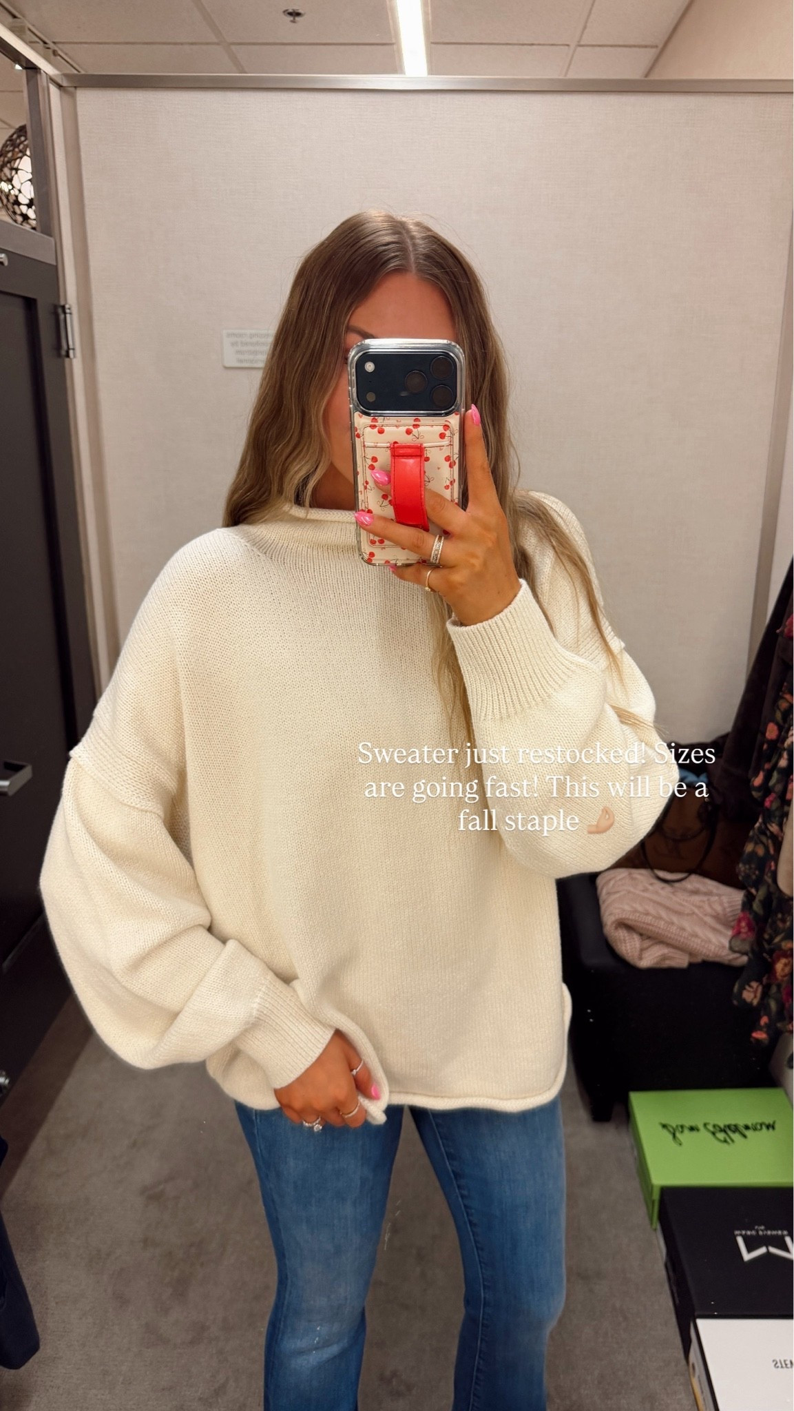 #NSale sweater restocked! Wearing a small