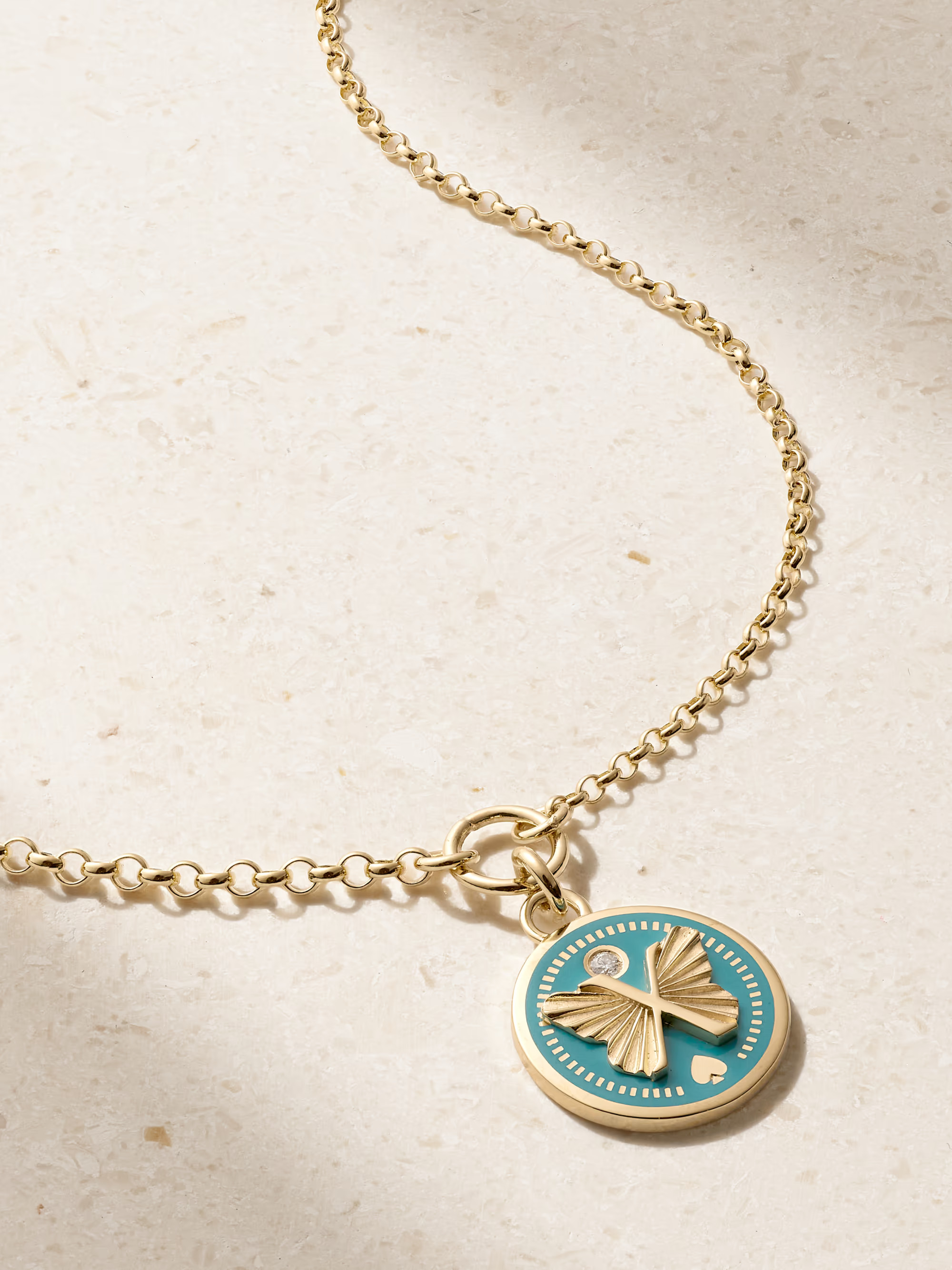 Reverie 18-karat gold, ceramic and diamond necklace | NET-A-PORTER (UK & EU)