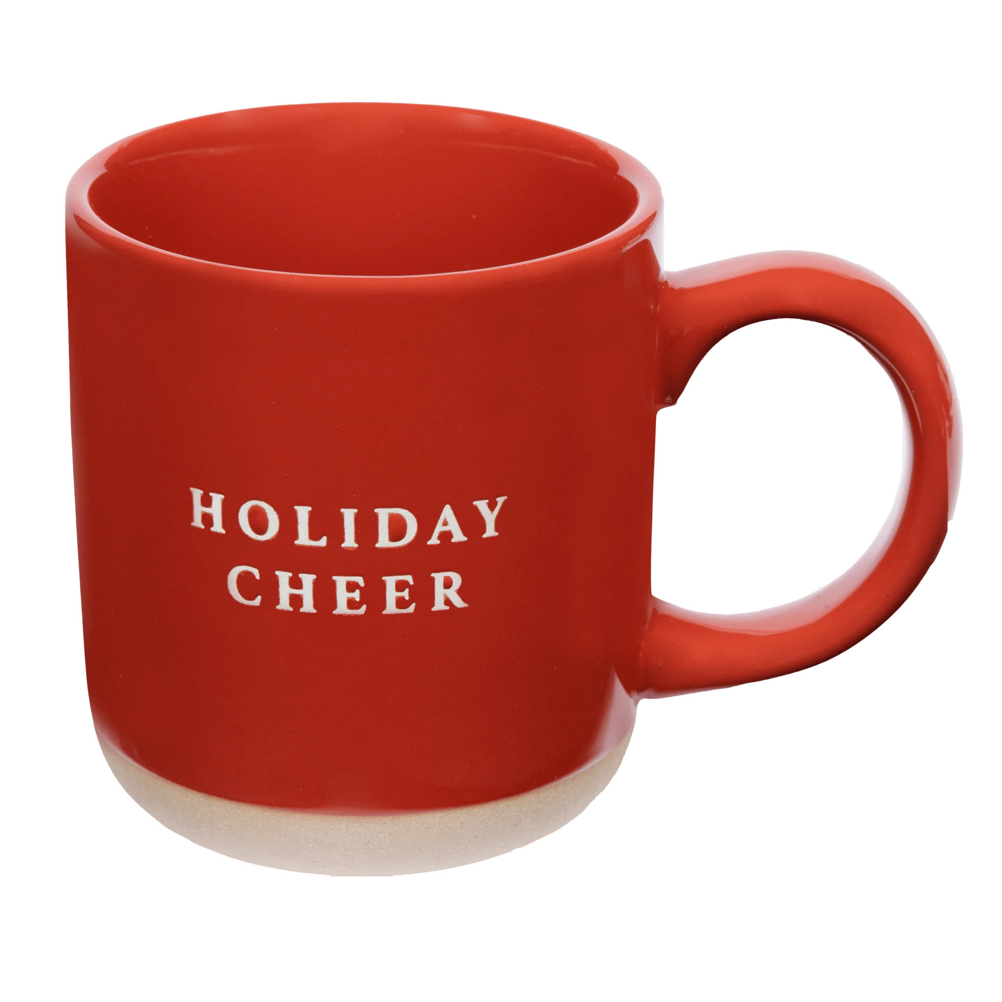 Holiday Cheer 14oz. Red Stoneware Coffee Mug | Sweet Water Decor, LLC