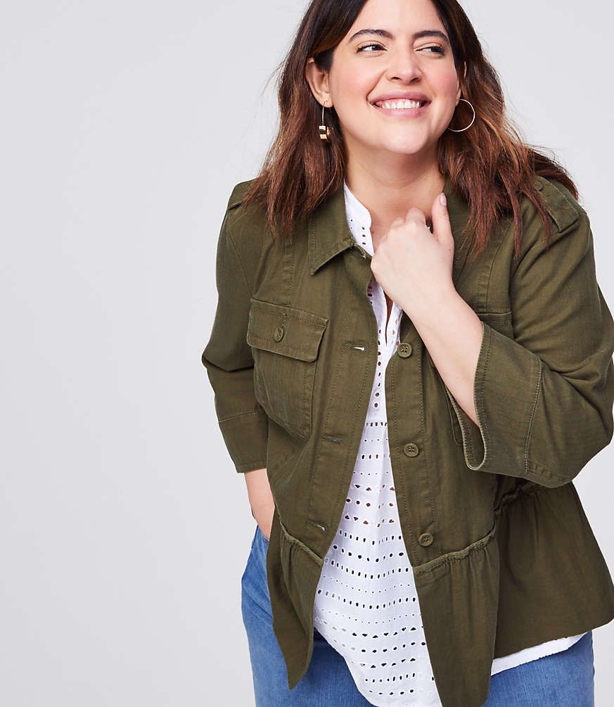 LOFT Plus Peplum Utility Jacket | LOFT