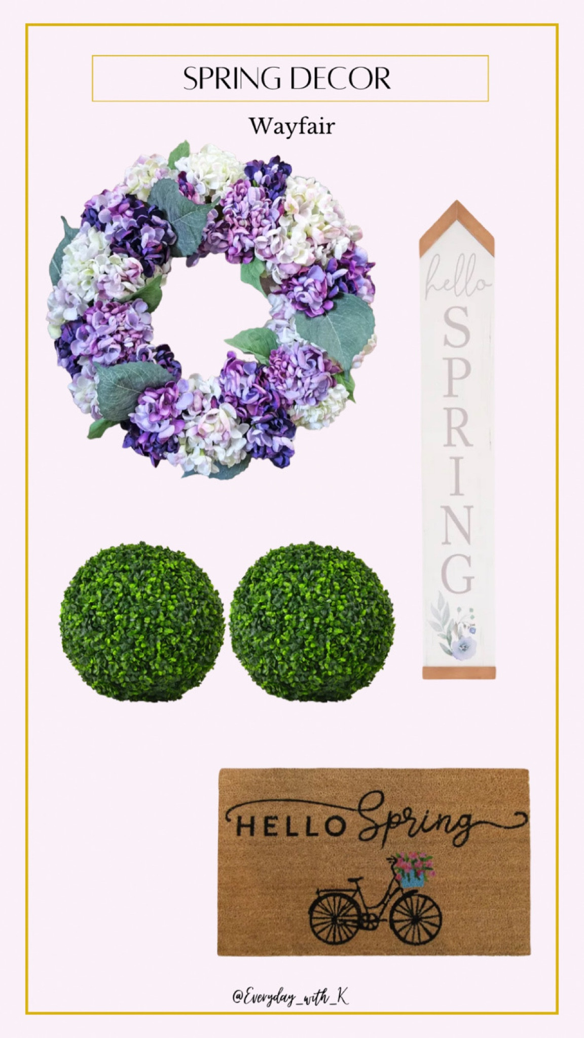 Spring Front Door Decor from Wayfair 

#LTKFind #LTKhome #LTKSeasonal