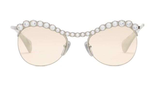 Gucci Round-frame sunglasses with crystals | Gucci (US)