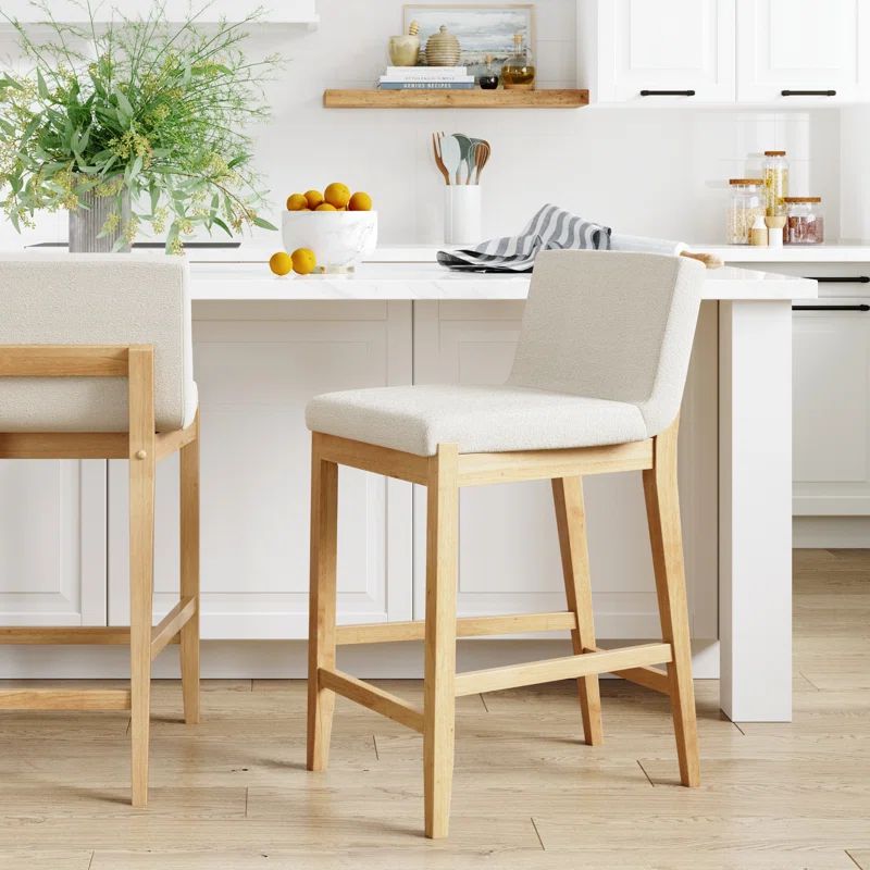 Siping Upholstered Wooden Stool | Wayfair North America