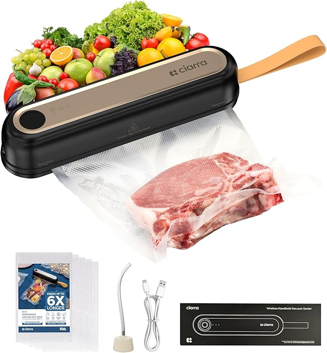 CIARRA Handheld Vacuum Sealer – Portable Food Preservation Machine with 3 Modes, Compact Automa... | Amazon (US)