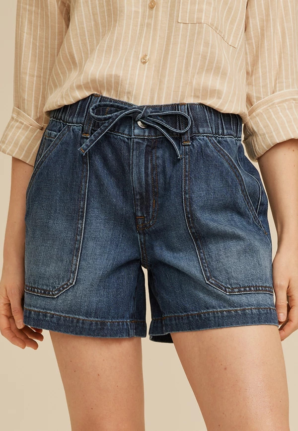 m jeans by maurices™ High Rise Dark Soft 5in Short | Maurices