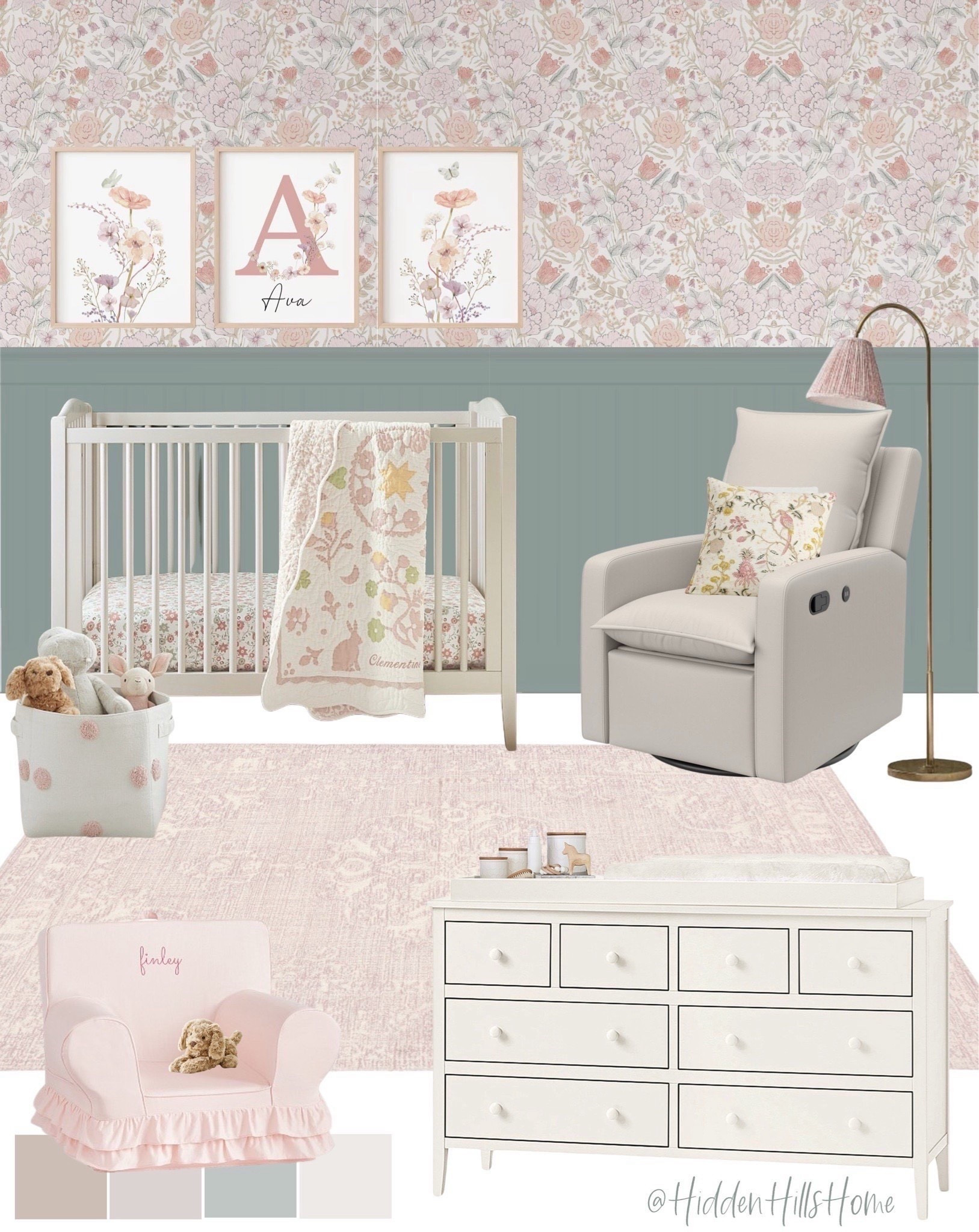 Baby girls nursery decor, nursery mood board, nursery design ideas, pink and green nursery, baby’s room, crib #nursery



#LTKBaby #LTKSaleAlert #LTKHome