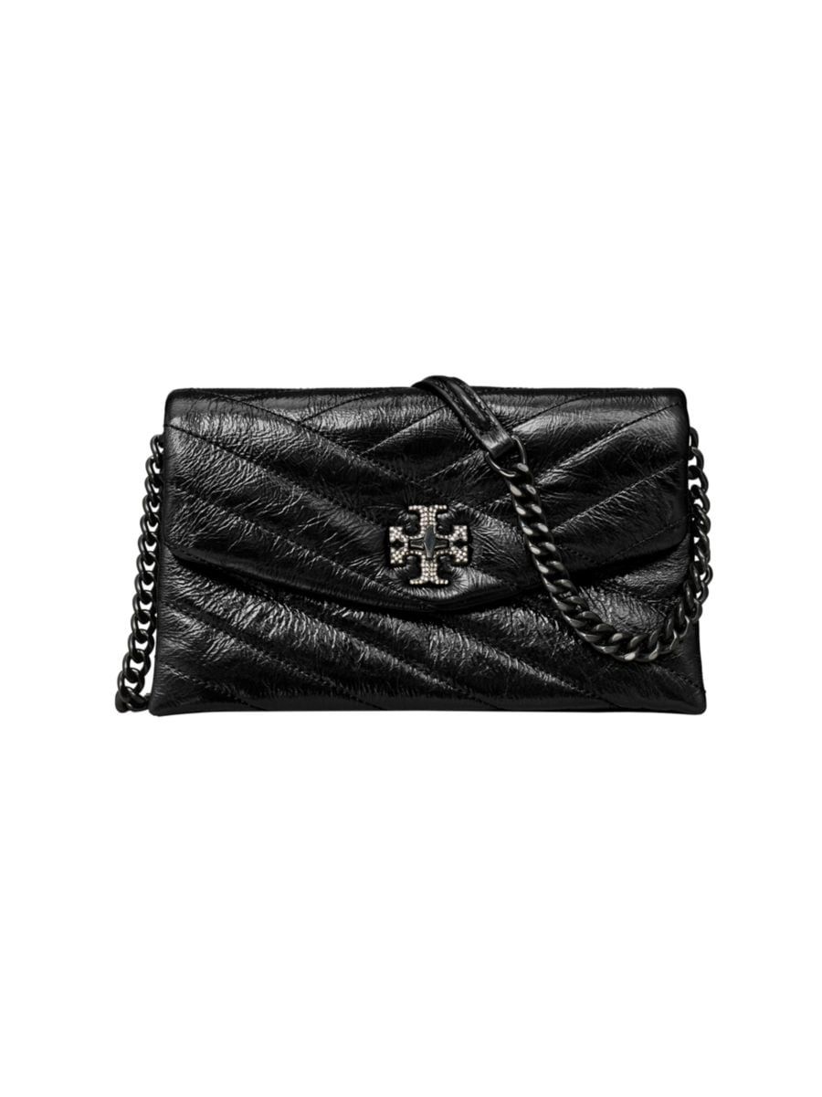 Kira Chevron-Quilted Metallic Leather Embellished Chain Crossbody Bag | Saks Fifth Avenue