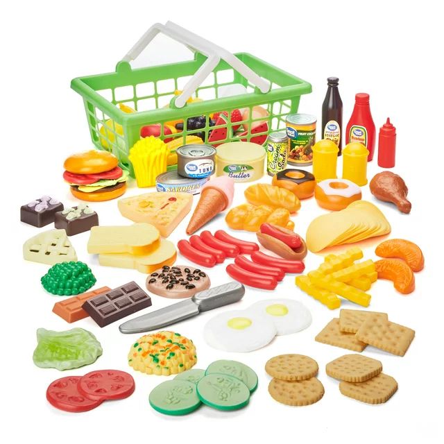 Kid Connection Play Food Basket, 100 Pieces - Walmart.com | Walmart (US)