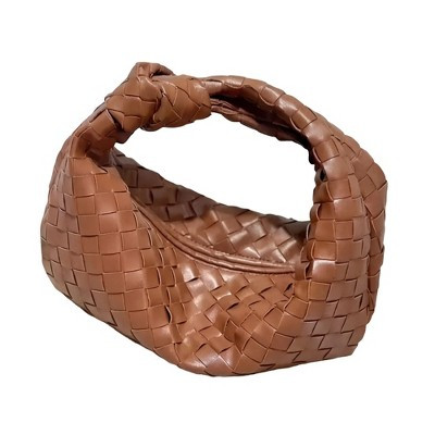 Adornia Rust Brown Knot Woven Crescent Bag | Target