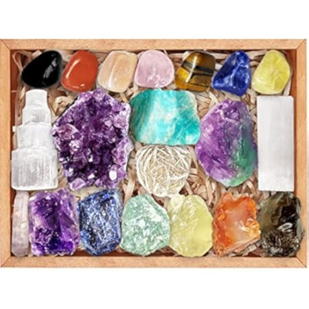 Aovila Healing Crystals Set for Beginners, 20 PCS Crystal Healing Stones Kit Contains Unique Desert  | Amazon (US)