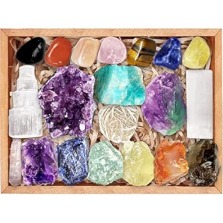 Aovila Healing Crystals Set for Beginners, 20 PCS Crystal Healing Stones Kit Contains Unique Desert  | Amazon (US)
