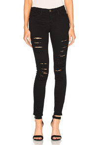 FRAME Denim Le Color Rip Jean in Black | FWRD 