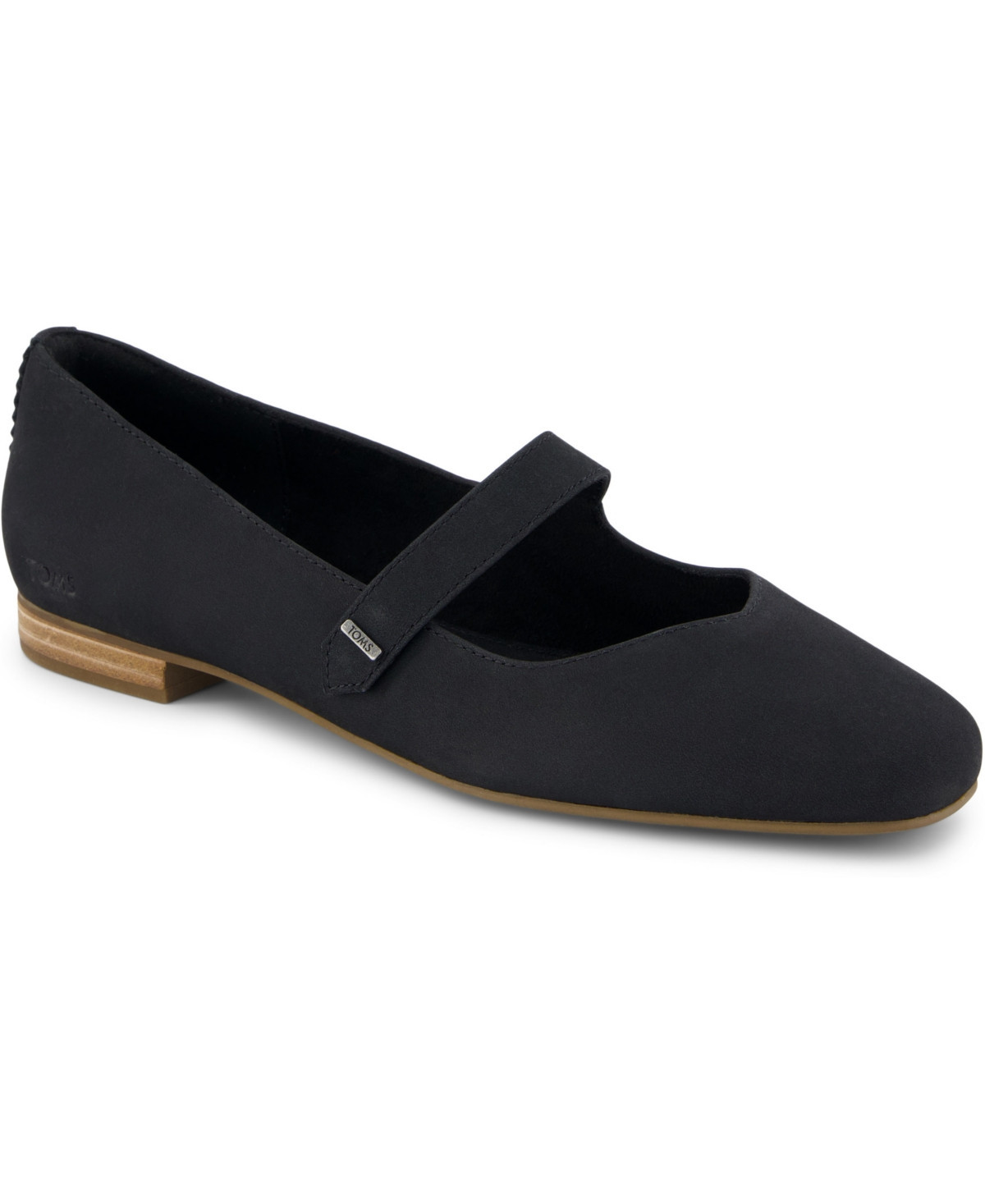 Toms Women's Bianca Mary Jane Flats - Black Leather | Macy's