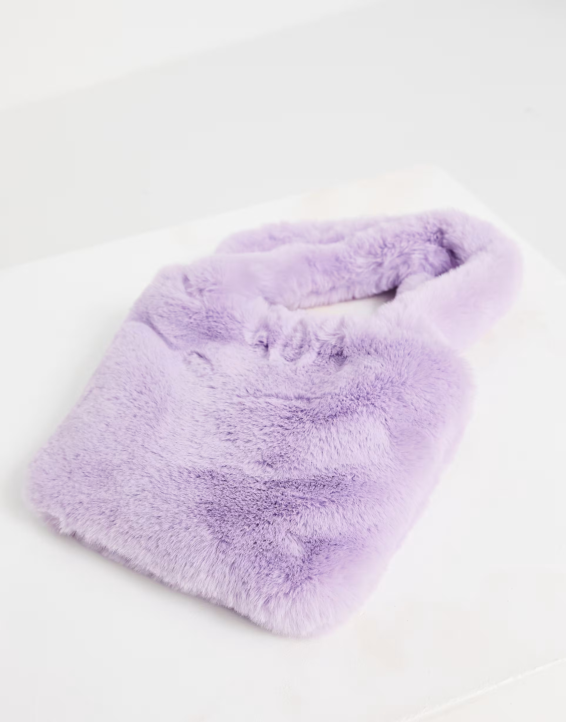 ASOS DESIGN mini tote bag in lilac faux fur  | ASOS | ASOS (Global)