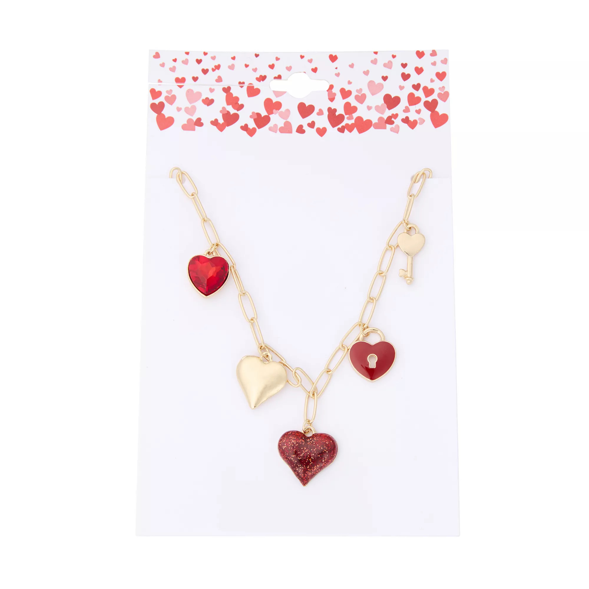 Gold-Tone Hearts Charm Necklace | Kohl's