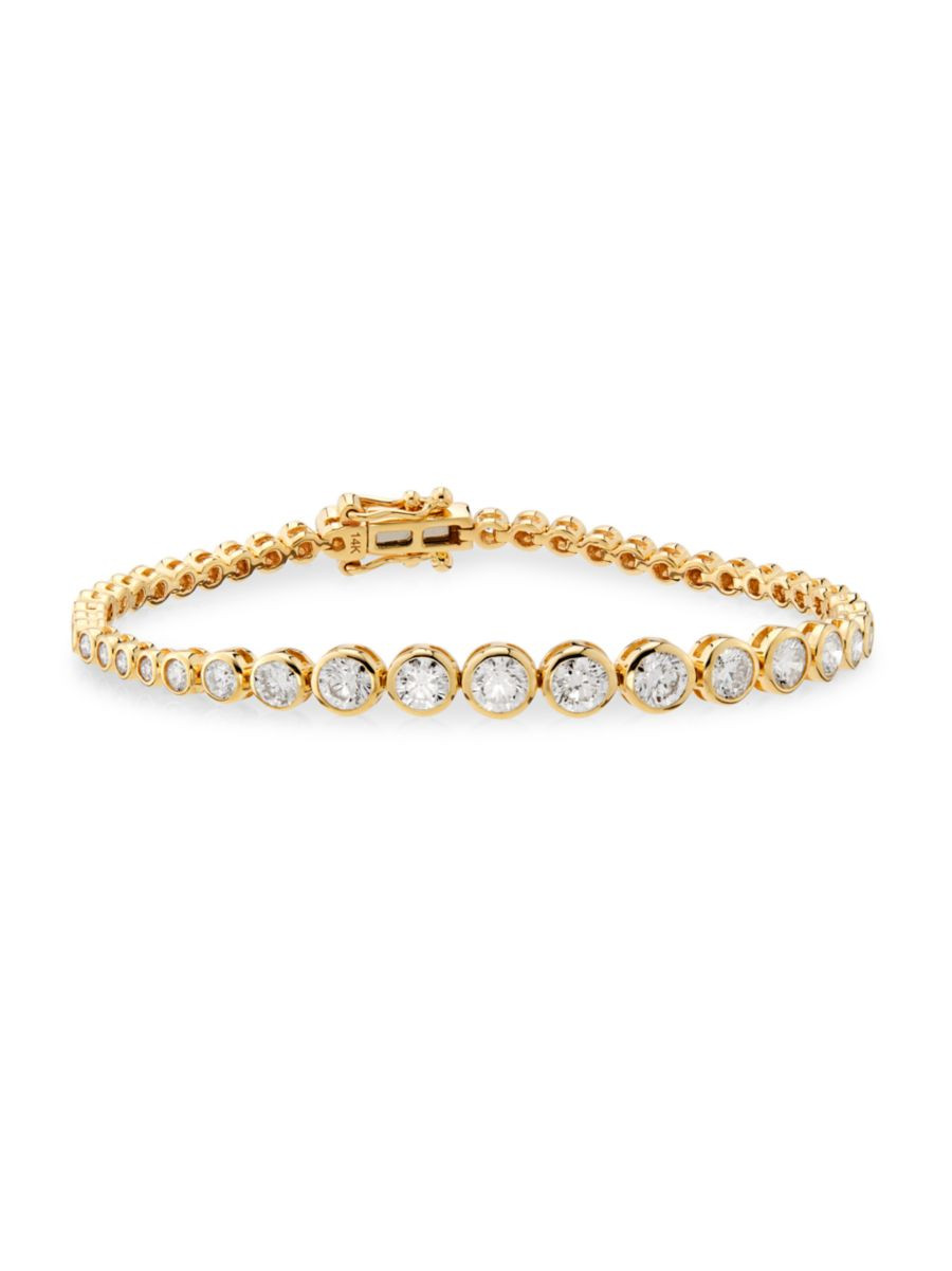 14K Yellow Gold & 3.6 TCW Diamond Tennis Bracelet | Saks Fifth Avenue