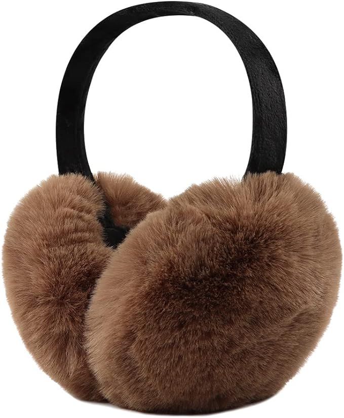 Winter Women Earmuffs Faux Fur Girls Ear muffs Warm Unisex Kids Ear Covers Foldable Outdoor Boys ... | Amazon (US)