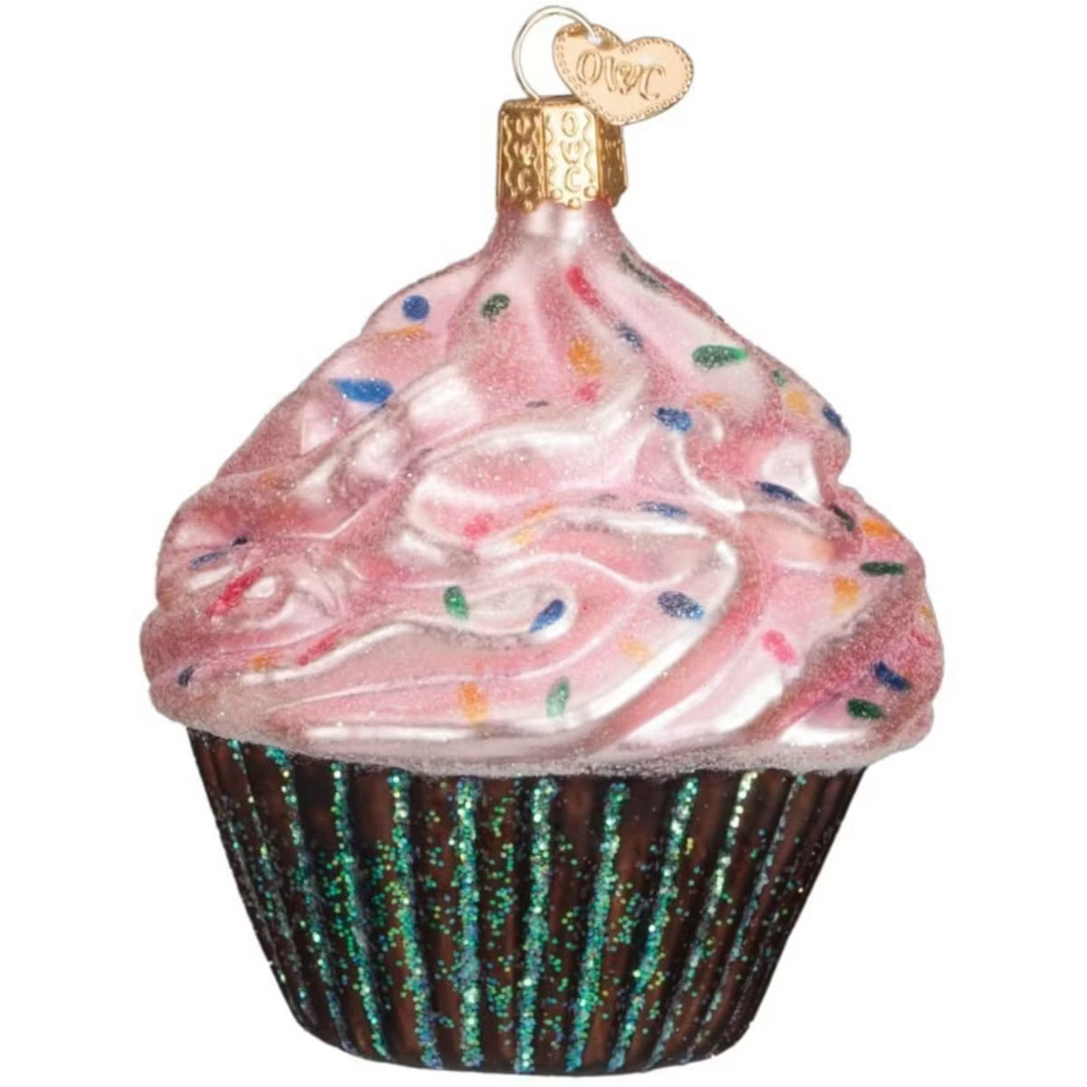 Old World Christmas Glass Blown Ornament for Christmas Tree, Pink Cupcake | Target
