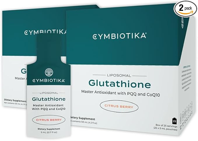 CYMBIOTIKA Liposomal Glutathione Supplement – PQQ, CoQ10 & Antioxidants for Detox, Brain, Energ... | Amazon (US)