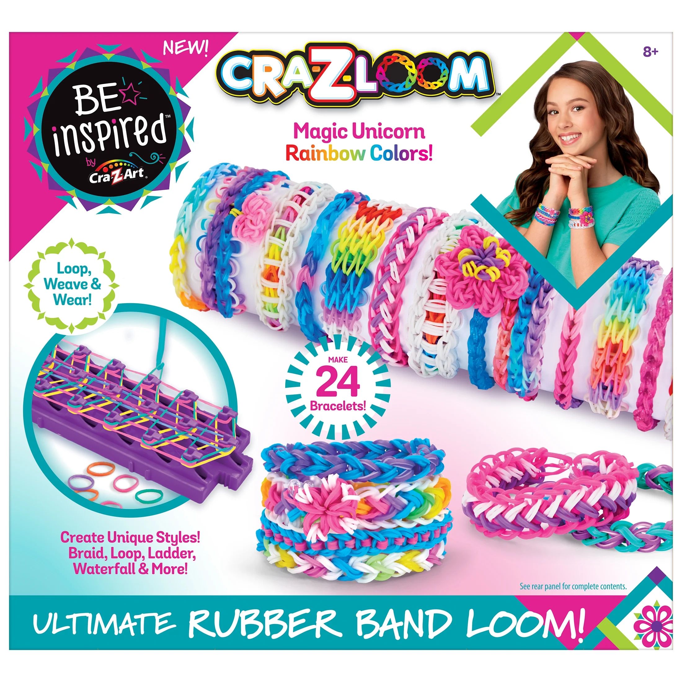 Cra-Z-Art Be Inspired Ultimate Rubber Band Loom, Unisex Child Ages 8 and up | Walmart (US)