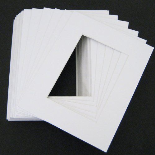Pack of 10 16x20 WHITE Picture Mats with White Core Bevel Cut for 11x14 Pictures | Amazon (US)