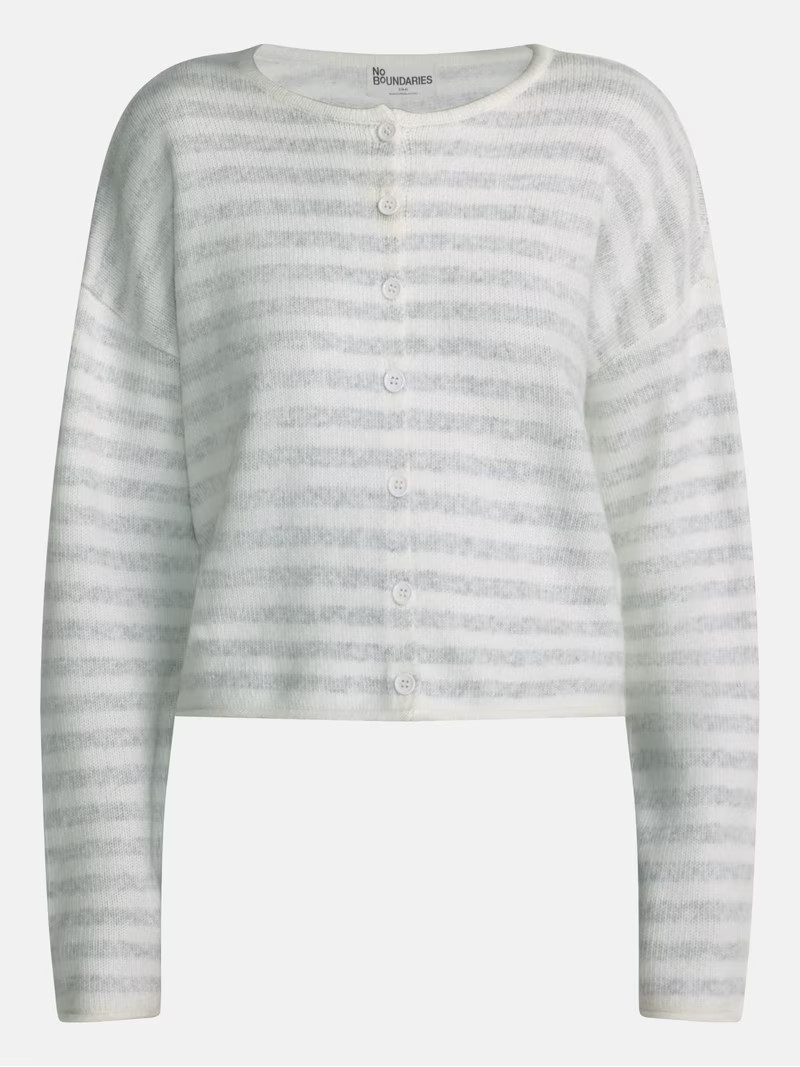 No Boundaries Boxy Fit Button Front Cardigan, Women's and Women's Plus XXS-4X | Walmart (US)