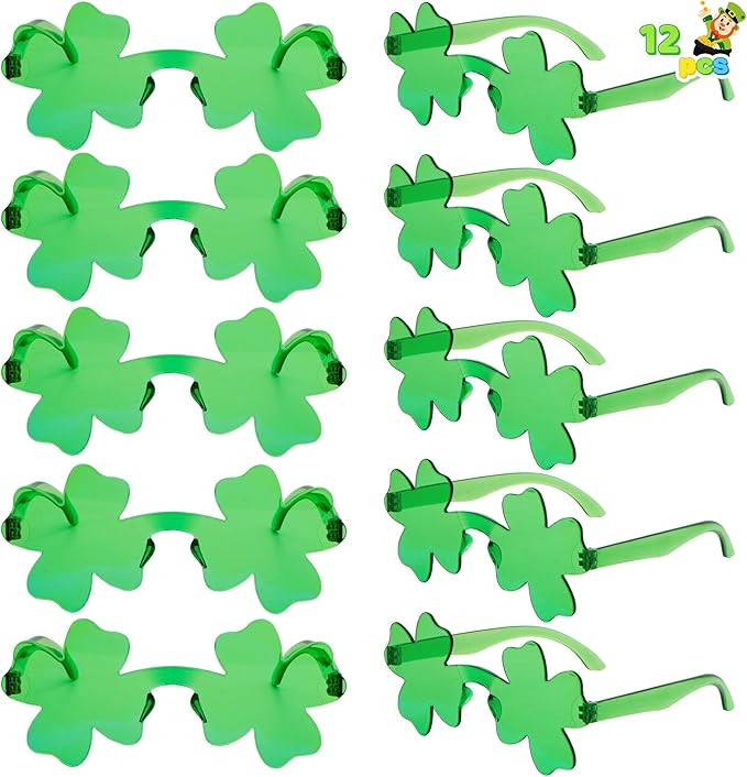 JOYIN St. Patricks Day Shamrock Sunglasses, Green Clover Glasses Eyeglasses for St Patricks Day P... | Amazon (US)