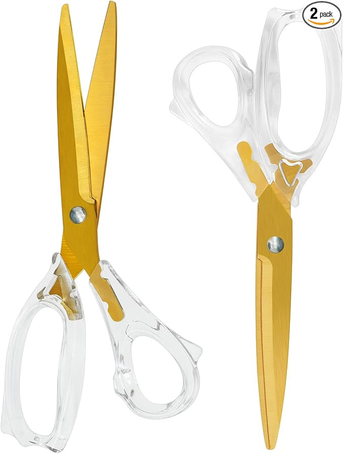 Premium Gold Scissors,Stainless Steel Acrylic Scissors for Office and Home,Titanium Scissors all ... | Amazon (US)