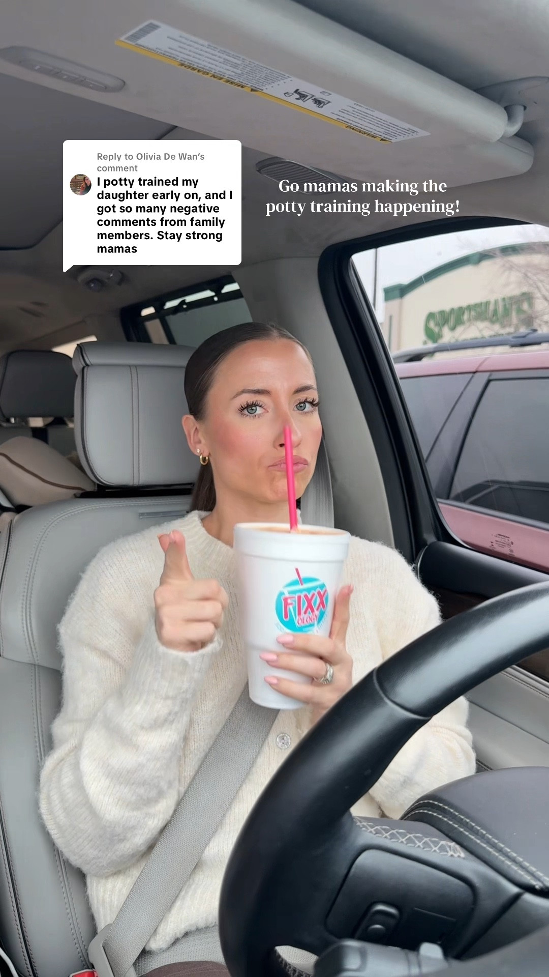 I actually got dressed cute today to go run errands!  #momfit ￼

#LTKmomlife #LTKgrwm #LTKdayinmylife