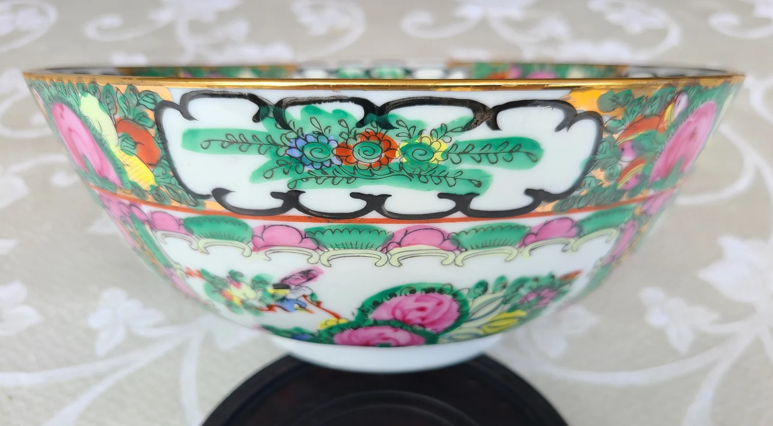 Vintage Rose Medallion Canton 9 Deep Bowl Vintage - Etsy | Etsy (US)