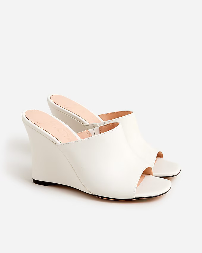 Bianca wedge sandals in leather | J. Crew US